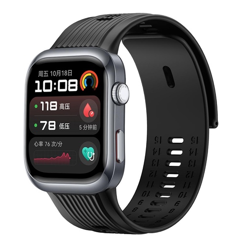 F�r Huawei Watch D2 Hochwertiges Premium Silikon Arm Band Schwarz