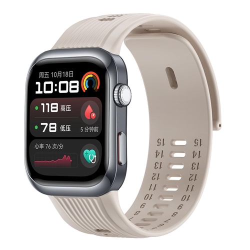 F�r Huawei Watch D2 Hochwertiges Premium Silikon Ersatz Arm Band Beige