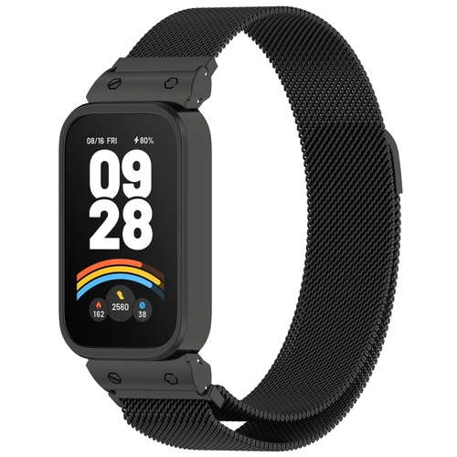F�r Xiaomi Smart Band 9 Active / Redmi Band 3 Milanese Edelstahl Band