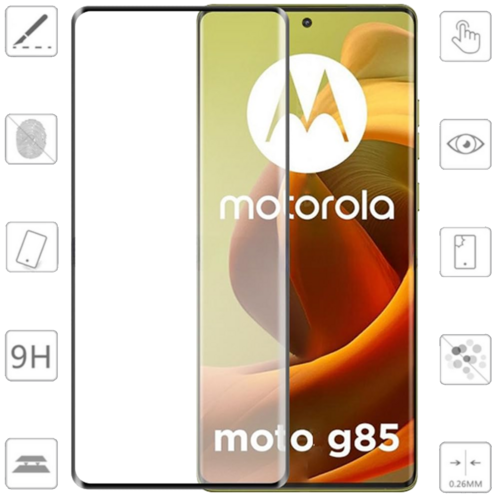 F�r Motorola Moto G85 5G 4D Display Full Curved Hart Glas Folie Schutz