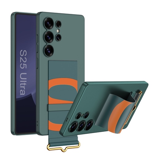 F�r Samsung Galaxy S25 Ultra GKK Ultra d�nne H�lle Armband Halter Gr�n