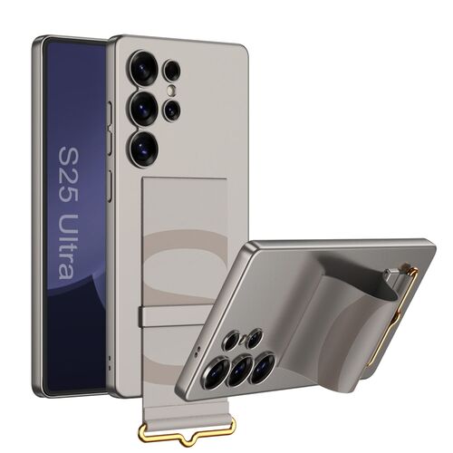 F�r Samsung Galaxy S25 Ultra GKK d�nne H�lle mit Armband Halter Grau