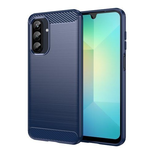 F�r Samsung Galaxy A26 5G Carbon Design Textur TPU Handy H�lle Blau