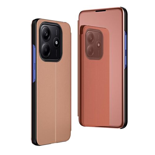 F�r Xiaomi Redmi Note 14 5G View Spiegel Wake UP Funktion H�lle Pink