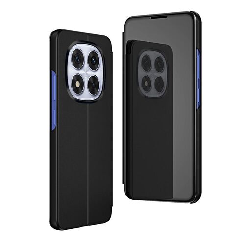 F�r Xiaomi Redmi Note 14 Pro 5G View Spiegel Wake UP H�lle Schwarz