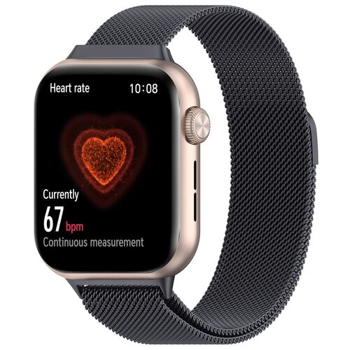 F�r Honor Watch 5 Metall Milan Mesh Magnetverschluss Armband Grau