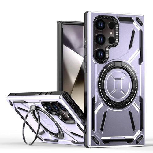 F�r Samsung Galaxy S25 Ultra Armor II MagSafe Magnet Ring H�lle Lila