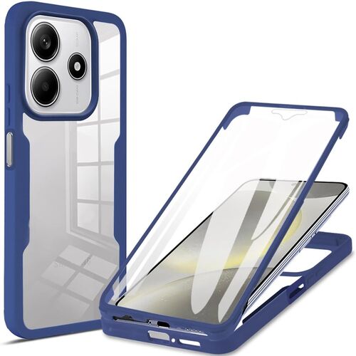 F�r Xiaomi Redmi Note 14 5G Full 360 Acrylic Hybrid TPU H�lle D- Blau