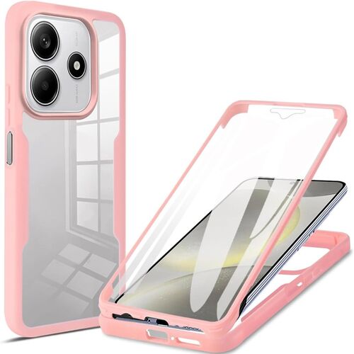 Fr Xiaomi Redmi Note 14 5G Full 360 Grad Acrylic Hybrid TPU Hlle Rosa