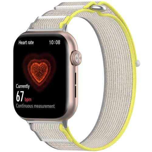 F�r Honor Watch 5 Elastisches Nylon Klettverschluss Arm Band Gelb