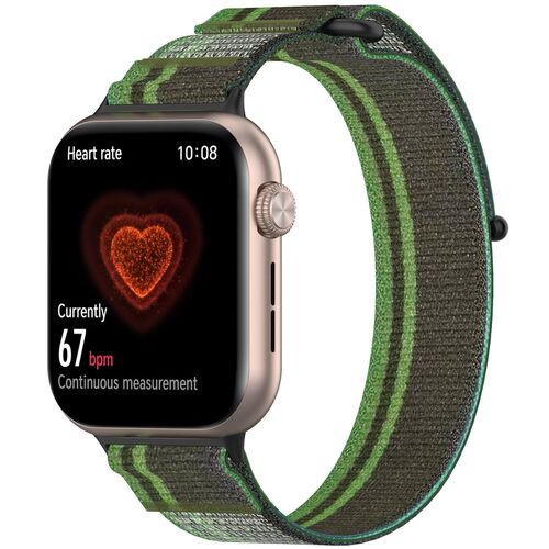 F�r Honor Watch 5 Nylon Elastisches Schnallen Klettverschluss Ersatz Armband 