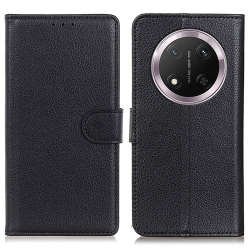 F�r Honor Magic 7 Lite / X9c Kunst-Leder Wallet Schutz Tasche Schwarz