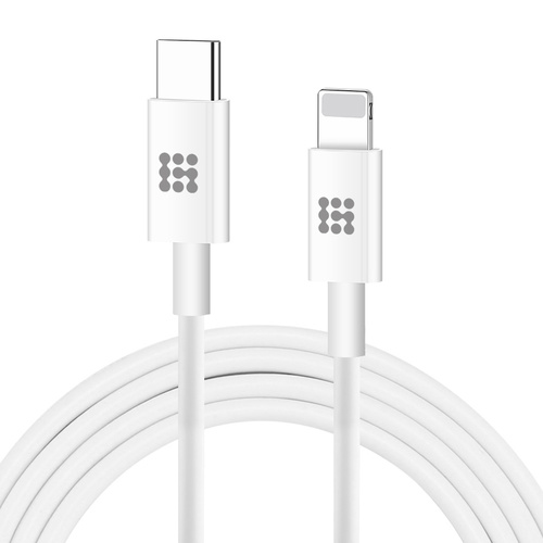 Haweel f�r iPhone & iPad 8 Pin auf USB-C Daten- und Ladekabel Wei�