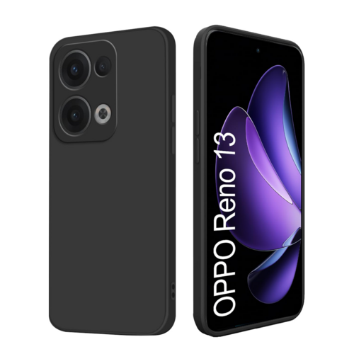 F�r Oppo Reno 13 5G Silikon TPU Schutz Handy H�lle Cover d�nn Schwarz