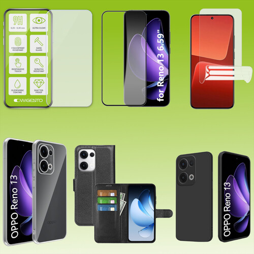 F�r Oppo Reno 13 5G Silikon Schutz H�lle Tasche TPU 9H Hart Glas Folie AUSWAHL