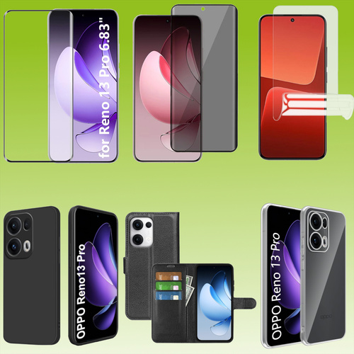 F�r Oppo Reno 13 Pro 5G Silikon Schutz H�lle Tasche TPU Hart Glas Folie AUSWAHL