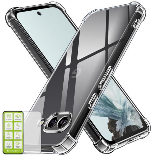 F�r Google Pixel 9a Silikon Schutz H�lle Tasche TPU 9H Hart Glas Folie AUSWAHL 