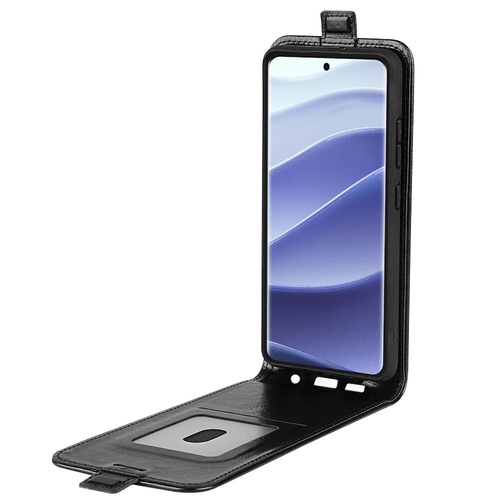 F�r Xiaomi Redmi Note 14 Pro 5G Vertikale Flip H�lle Case Schwarz