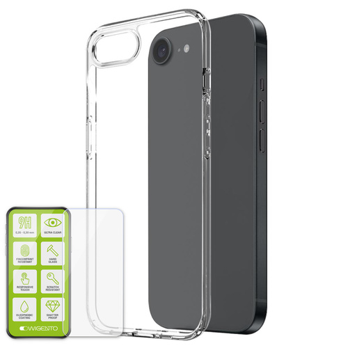 + Schutzglas f�r Apple iPhone 17e / 16e 9H TPU Set Transparent