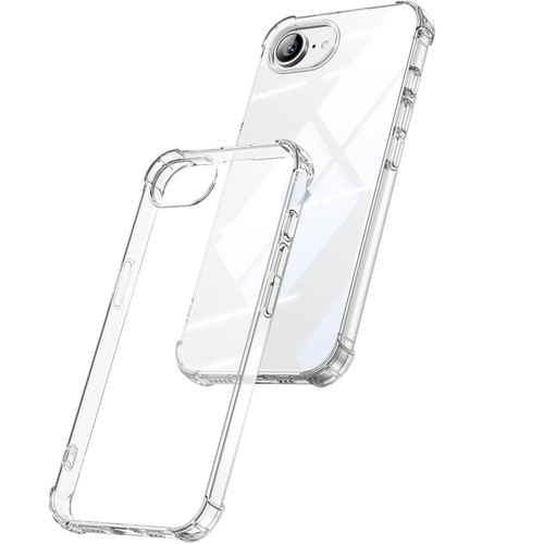 F�r Apple iPhone Schock TPU Silikon Schutz H�lle verst�rkte Ecken + 9H Hart Glas 
