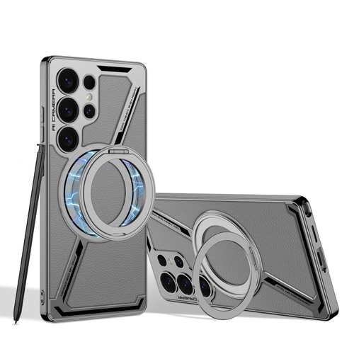 F�r Samsung Galaxy S25 Ultra GKK Magsafe Z - Design Schutz H�lle Grau