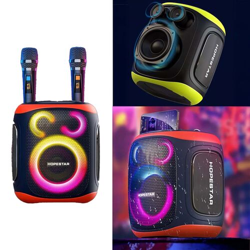 HOPESTAR PARTY 130 - Bluetooth Lautsprecher 120W Bass Horn Orange Navy