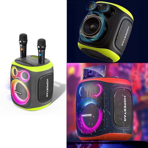 HOPESTAR PARTY 130 - Bluetooth Lautsprecher 120W Bass Horn Gr�n Grau