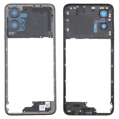 F�r Motorola Moto G34 Mittelrahmen Bezel Plate Schwarz Reparatur Ersatzteil