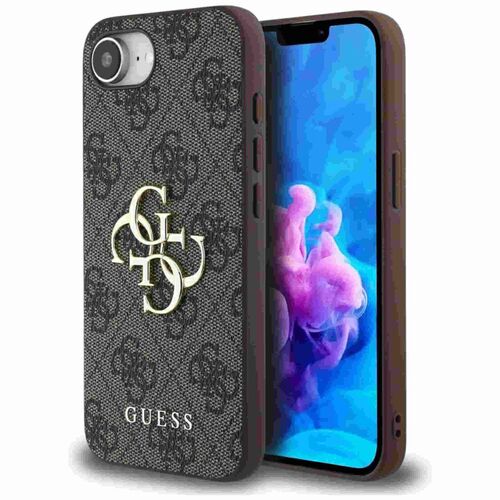 Guess Apple iPhone 16e 4G Big Logo Schutzh�lle Case Etui Braun