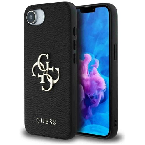 Guess Apple iPhone 16e Big Logo Small Classic Schutzhlle Case Schwarz