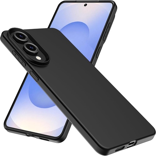 F�r Samsung Galaxy S25 Edge 5G Silikon TPU Schutz H�lle Cover Schwarz