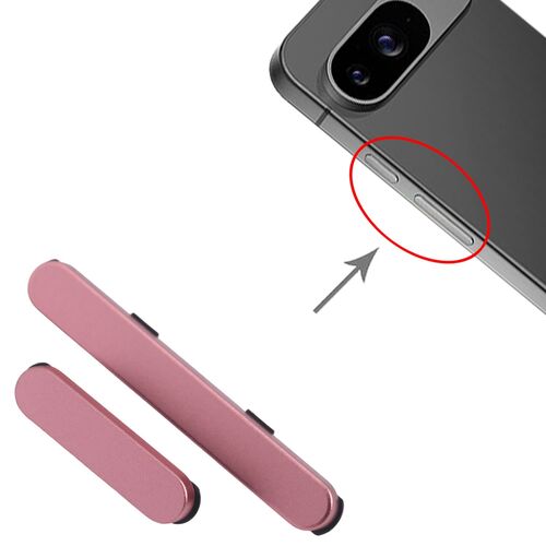 F�r Google Pixel 9 Power Button und Lautst�rketasten Ersatzteil Pink