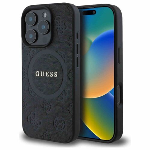 Guess Apple iPhone 16 Pro Max Saffiano Peony Classic Logo MagSafe Case