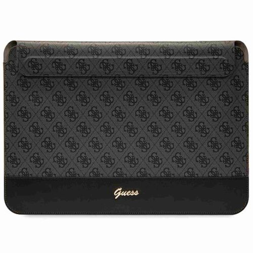 Guess Stripe Metal Logo Universelle Notebook Schutztasche Schwarz