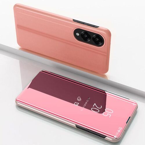 F�r Samsung Galaxy S25 Edge 5G View Spiegel Wake UP Smart H�lle Pink