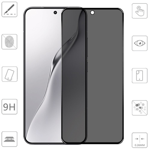 F�r Xiaomi 15 1x 2.5D 0,26mm Privacy Display H9 Hart Glas Schutz Folie