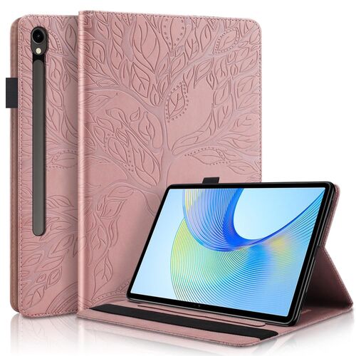 F�r Samsung Galaxy Tab S10 Plus / S9 Plus Kunstleder Tasche Pink