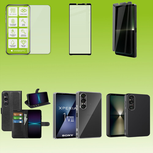 F�r Sony Xperia 1 VII Schutz Cover H�lle Case Tasche TPU Hart Glas Folie AUSWAHL