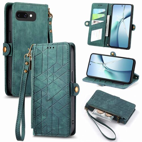 Fr Google Pixel 9a Kunstleder Design Zipper Book Wallet Tasche Grn