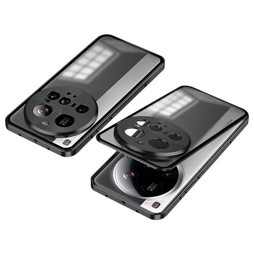 F�r Xiaomi 15 Ultra Snap Verschluss Single Metall Rahmen H�lle Schwarz