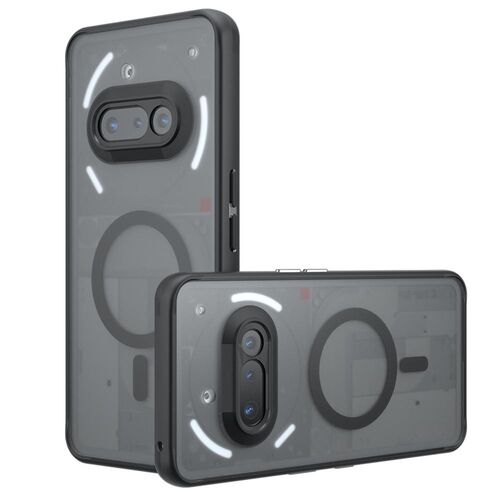 F�r Nothing Phone 3a Armor MagSafe TPU + PC Schutz H�lle Case Schwarz