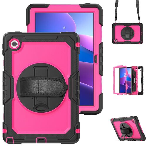 F�r Lenovo Tab M10 4. Gen / Tab 10.1 2025 Silikon Hybrid H�lle Rosa