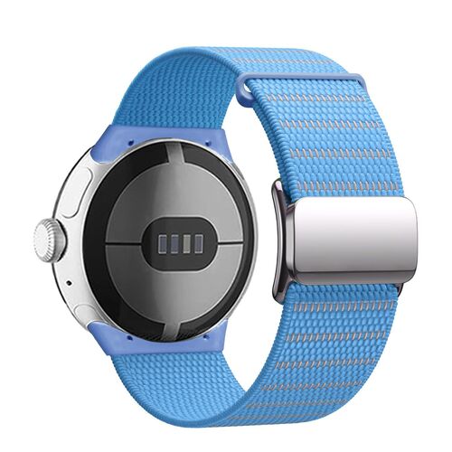 F�r Google Pixel Watch 3 45mm / 3 2 1 41mm Design Magnetverschluss Nylon Armband 
