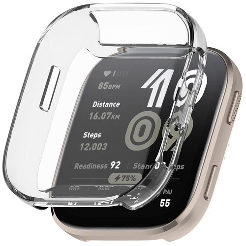 F�r Amazfit Bip 6 Electroplated Full Cover TPU H�lle Case Transparent