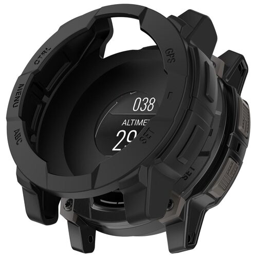F�r Garmin Instinct 3 AMOLED / Solar 50mm Silikon Schutz H�lle Schwarz
