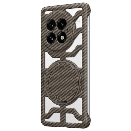 F�r OnePlus 13 Carbon 360 Grad MagSafe Ring Schutz Handy H�lle Braun