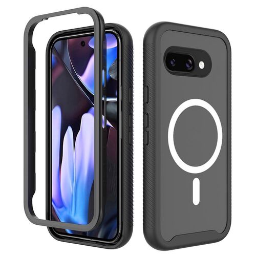 Fr Google Pixel 9a Sky Series MagSafe PC TPU Hlle Bumper Schwarz