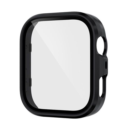 F�r Huawei Watch Fit 4 Pro Kunststoff PC H�lle + 9H Hart Glas Schwarz