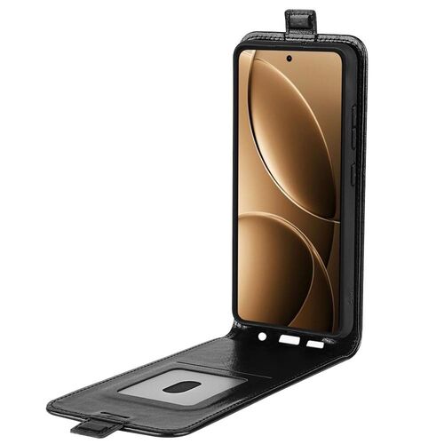 F�r Xiaomi Poco F7 Ultra Vertikale Flip Schutz Tasche H�lle Schwarz