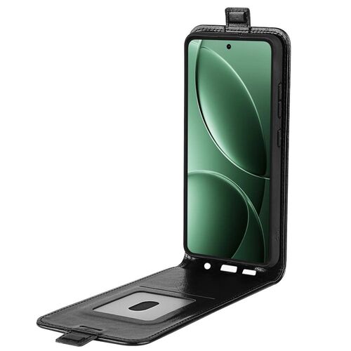 F�r Xiaomi Poco F7 Pro Vertikale Flip Schutz Tasche H�lle Schwarz